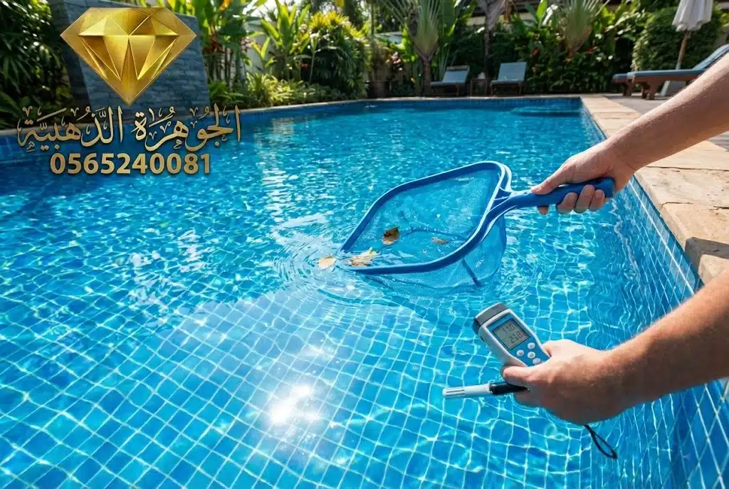 صيانة وتنظيف مسابح بجدة تعقيم وكنس الرواسب